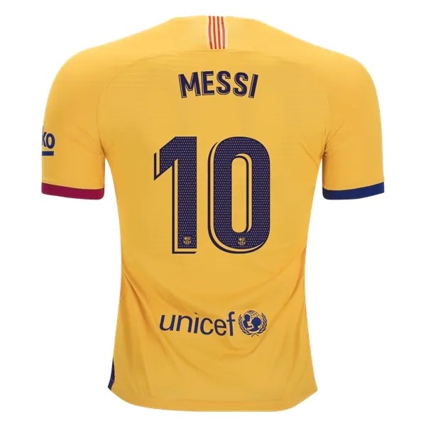 Trikot Barcelona NO.10 Messi Auswarts 2019-20 Gelb Fussballtrikots Günstig